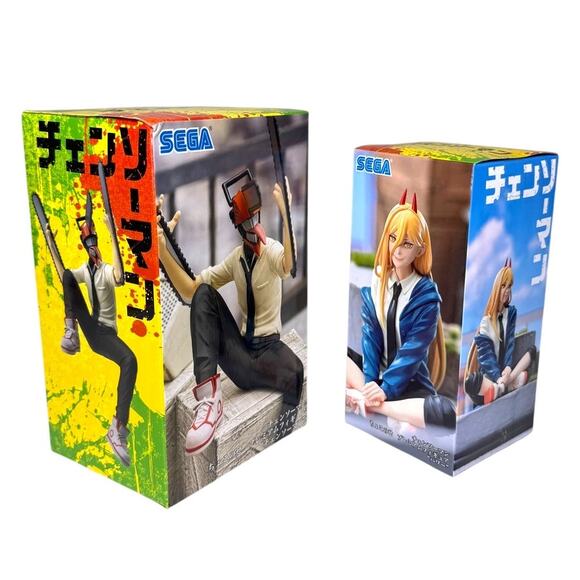 SEGA Chainsaw Man Chokonose Premium Figure and PM Perching Figure Bundle - Picture 2 of 10